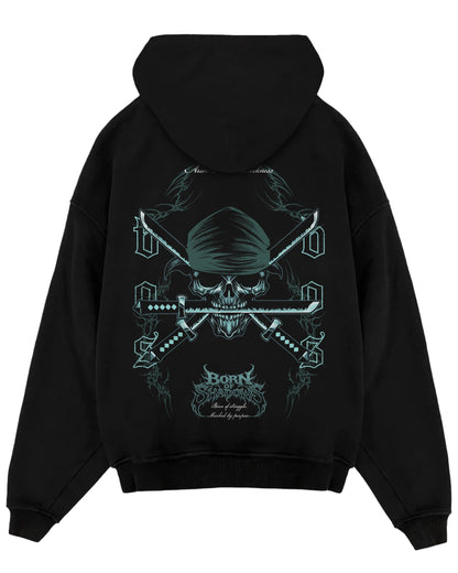 [Limited Edition] 'One Piece: Zoro's Skull' Oversized Hoodie ODMPOD