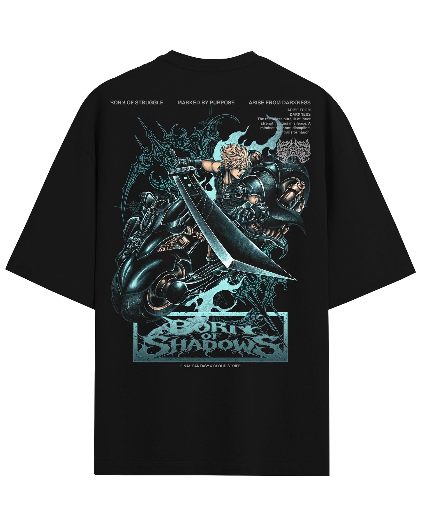 [Limited Edition] 'Final Fantasy: Cloud Strife' Back T-Shirt ODMPOD