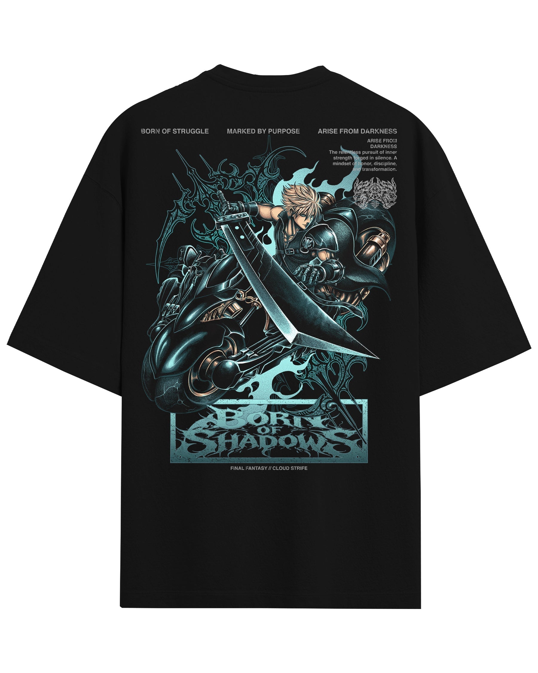 [Limited Edition] 'Final Fantasy: Cloud Strife' Back T-Shirt ODMPOD