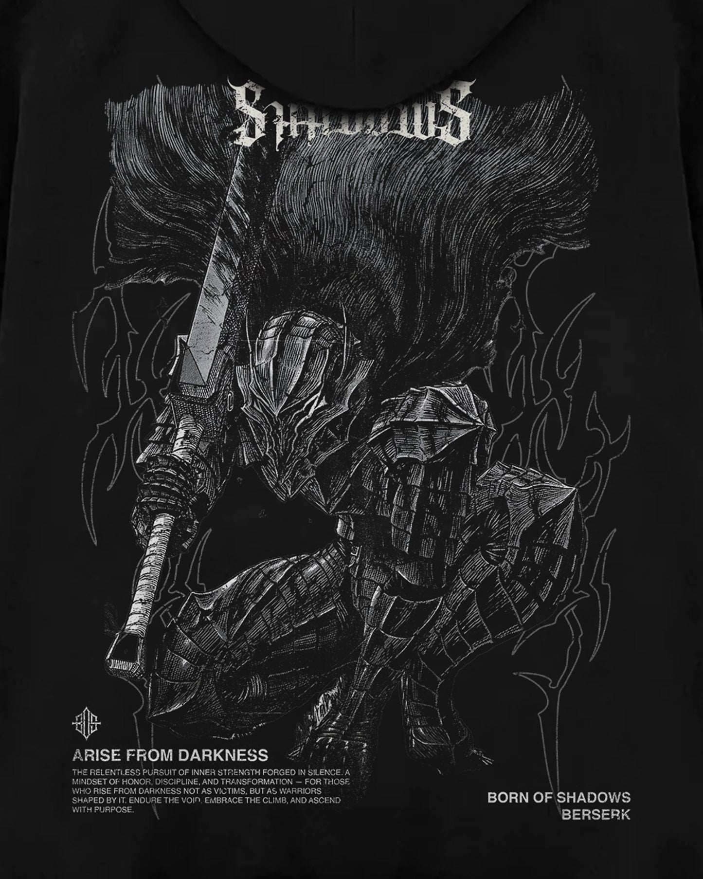 Berserk 'The Black Swordsman' Oversized Hoodie ODMPOD