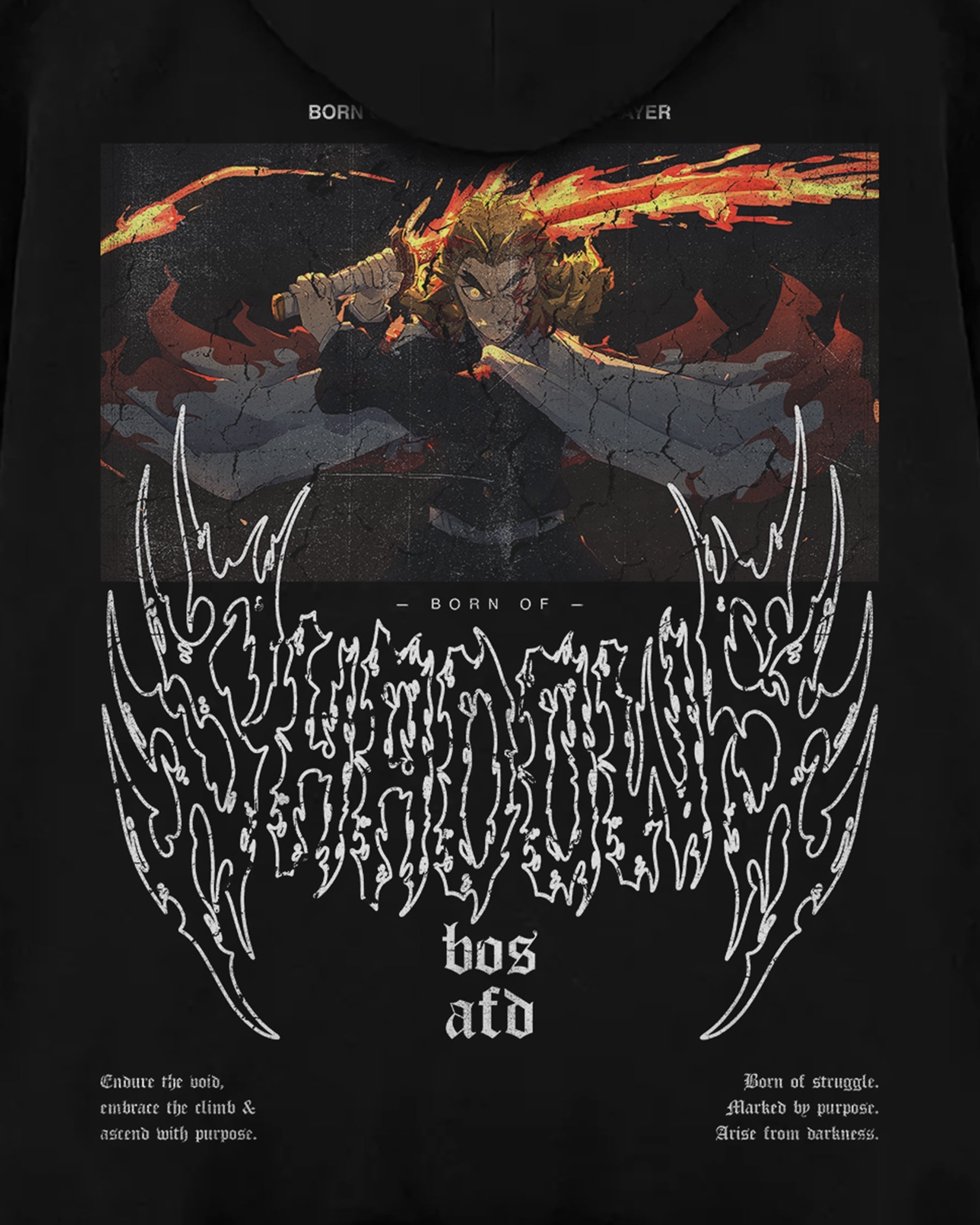 Demon Slayer 'Rengoku' Oversized Hoodie ODMPOD