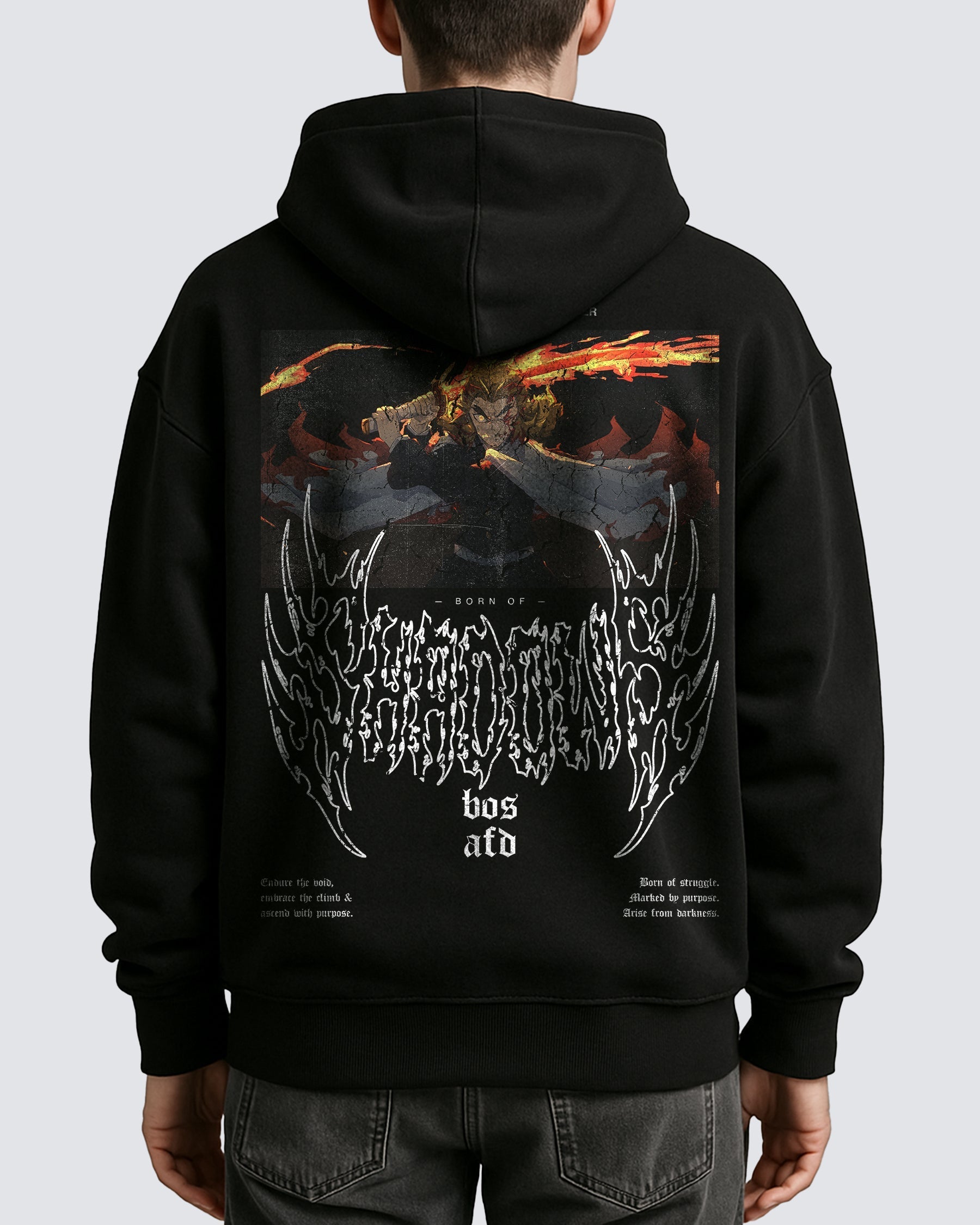 Demon Slayer 'Rengoku' Oversized Hoodie ODMPOD