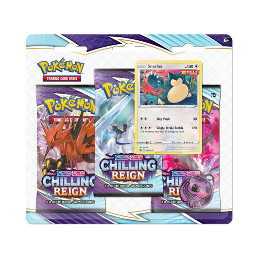 Pokémon TCG: Sword and Shield Chilling Reign - 3-Pack Blister [Snorlax & Eevee] The Eternal Forge