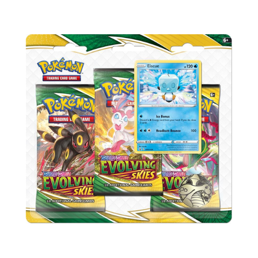 Pokémon TCG: Sword and Shield Evolving Skies - 3-Pack Blister [Eiscue] The Eternal Forge